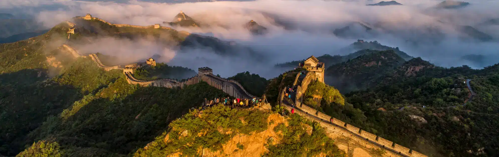 A scenic view of Jinshanling Great Wall