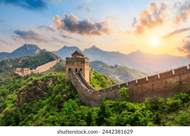 A scenic view of Jinshanling Great Wall