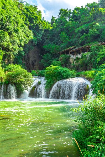 A scenic view of jiudongtian scenic area