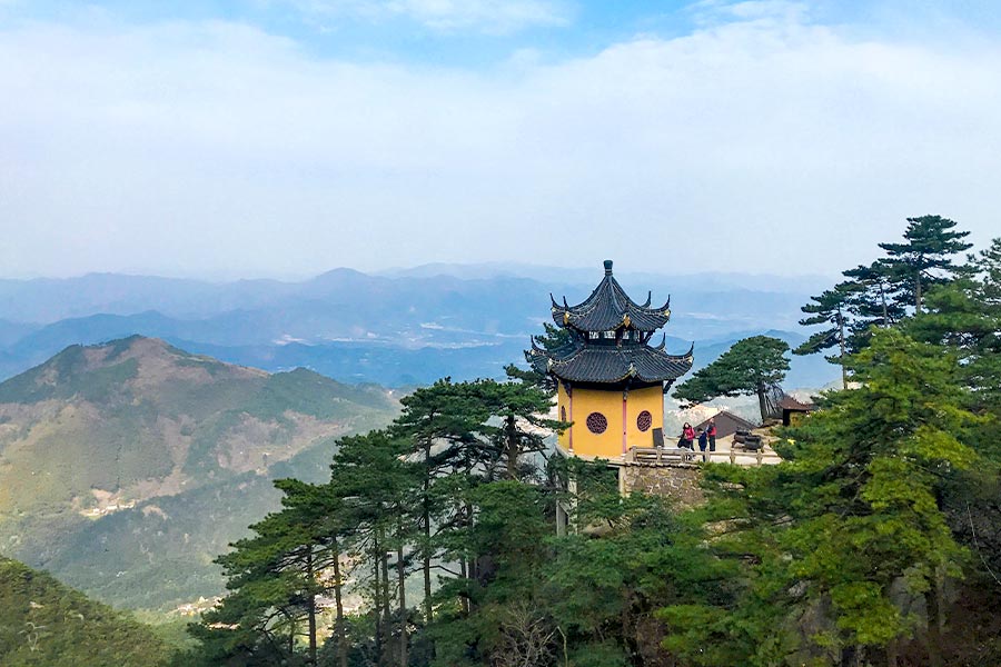 A scenic view of jiuhua mountain