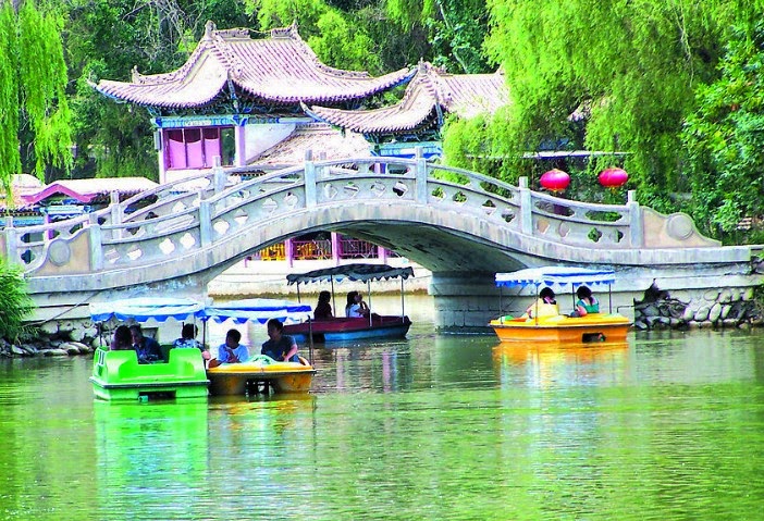 A scenic view of jiuquan west han dynasty winery