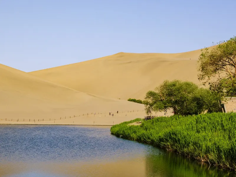 A scenic view of jiuquan west han dynasty winery