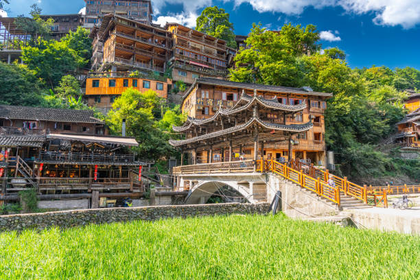 A scenic view of Jiutian Shengmu Miao