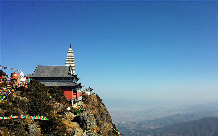 A scenic view of jizu mountain buddhist site
