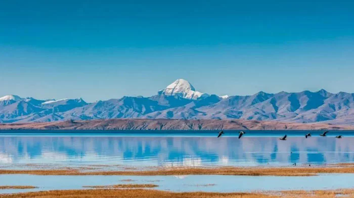 A scenic view of kailash sacred mountain