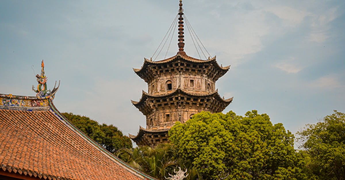 A scenic view of Kaiyuan Temple Pagoda Dingzhou