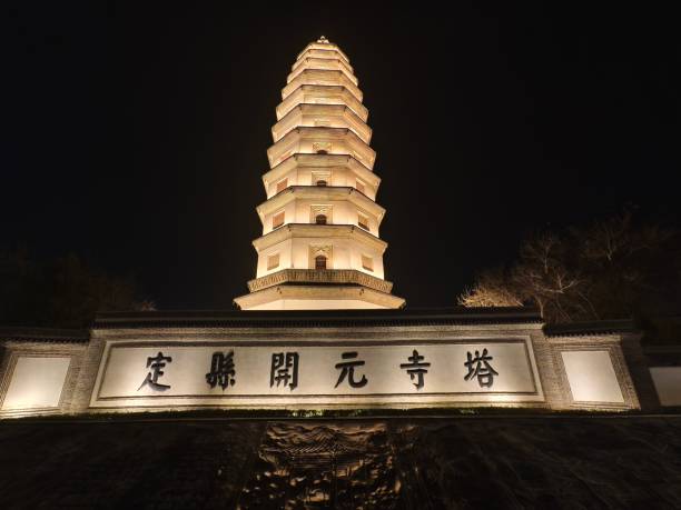 A scenic view of Kaiyuan Temple Pagoda Dingzhou