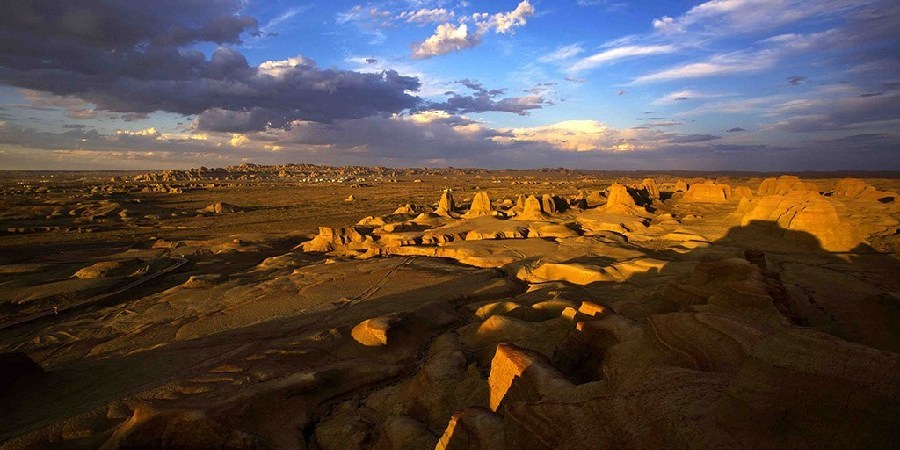 A scenic view of karamay world ghost city