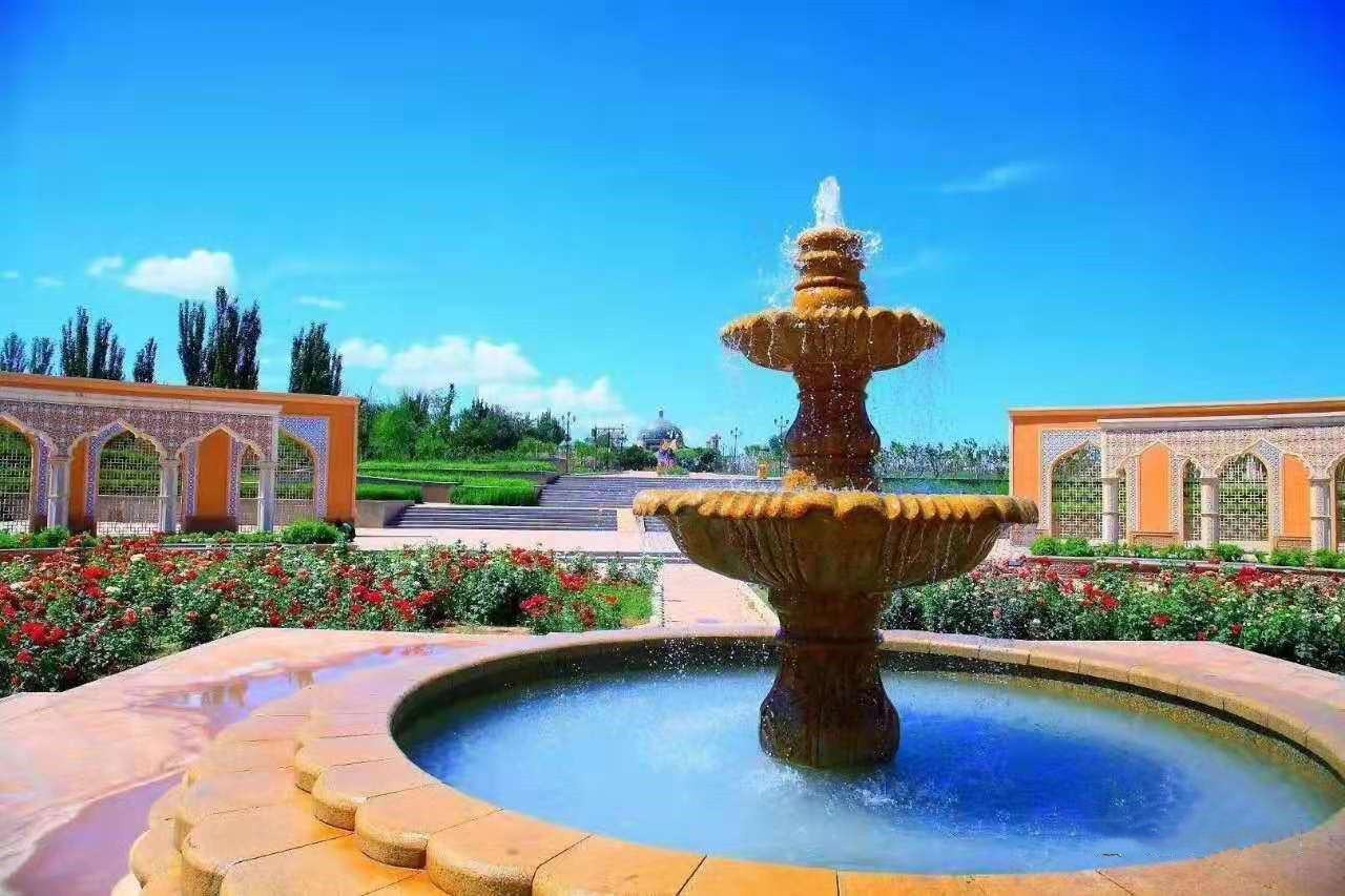 A scenic view of kashgar fragrant concubine garden