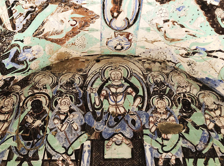 A scenic view of kizil grottoes