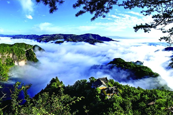 A scenic view of kongtong mountain