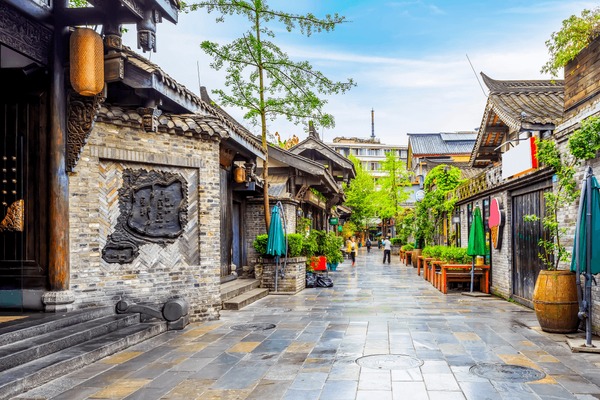 A scenic view of kuanzhai alley