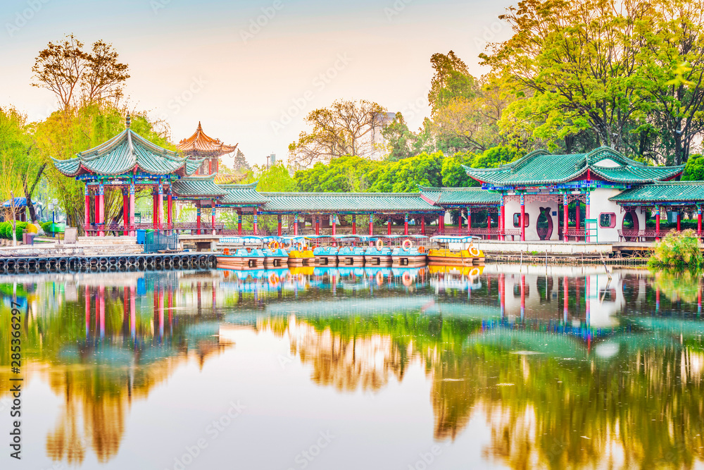 A scenic view of kunming daguan park