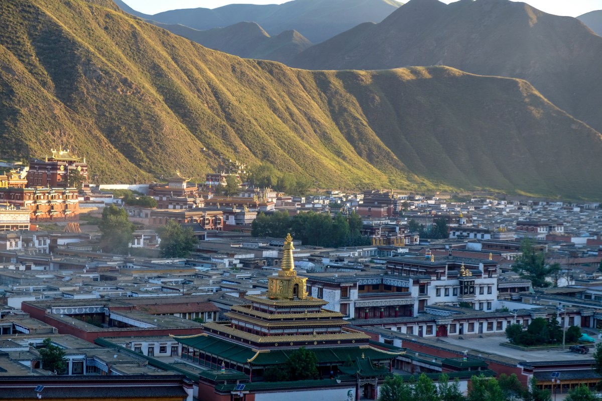 A scenic view of labrang monastery