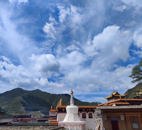 A scenic view of labrang monastery