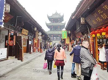 A scenic view of langzhong ancient city