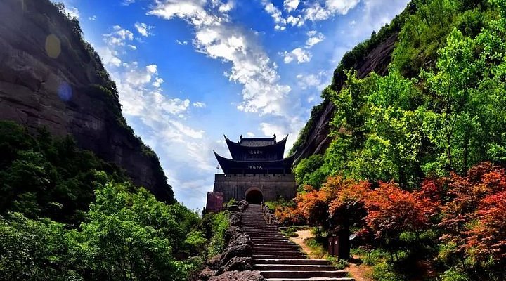 A scenic view of langzhong ancient city