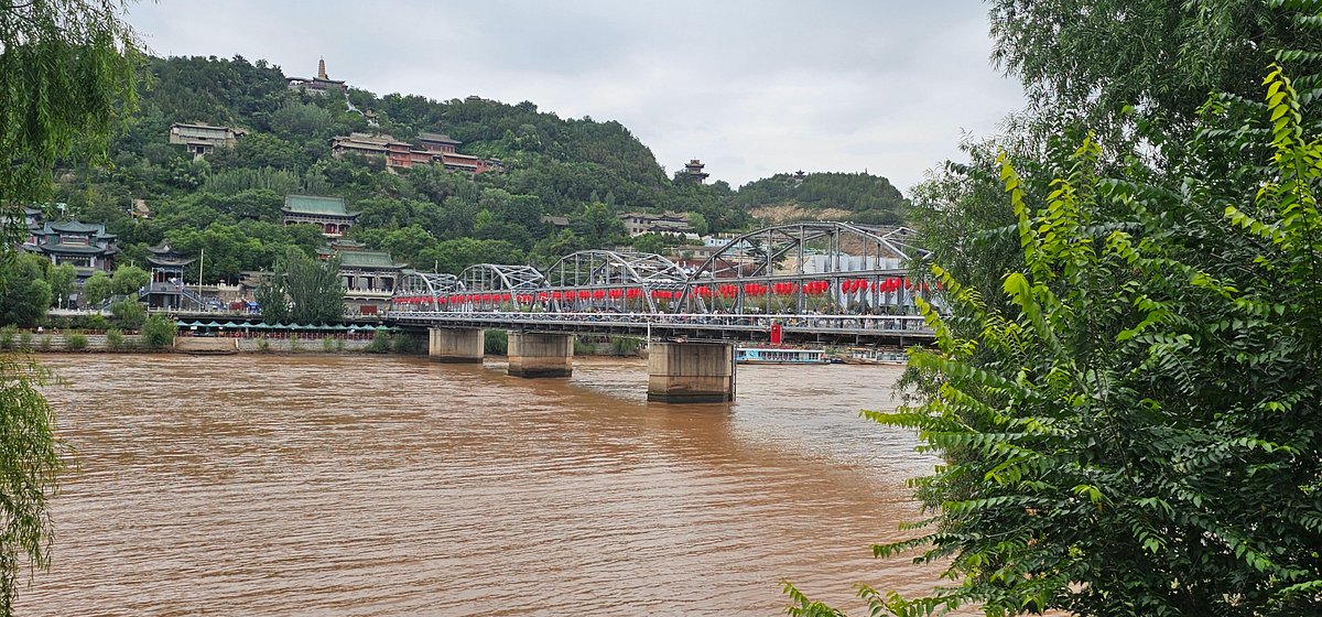 A scenic view of lanzhou waterwheel garden