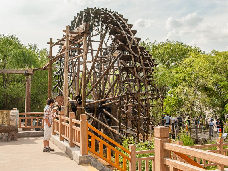 A scenic view of lanzhou waterwheel garden