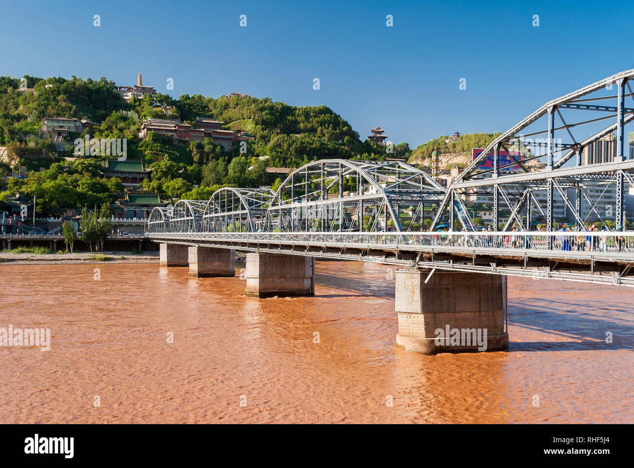 A scenic view of lanzhou zhongshan bridge