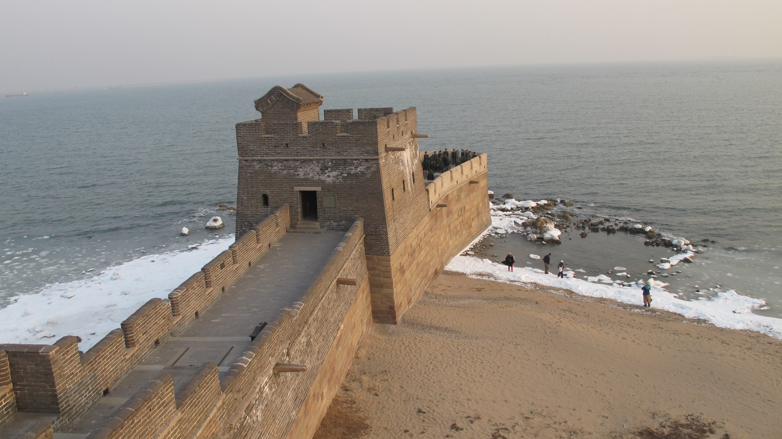 A scenic view of Laolongtou Great Wall