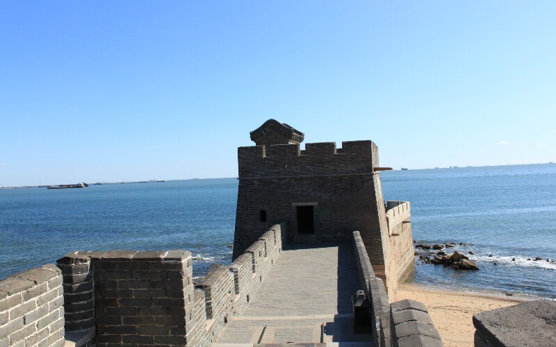 A scenic view of Laolongtou Great Wall