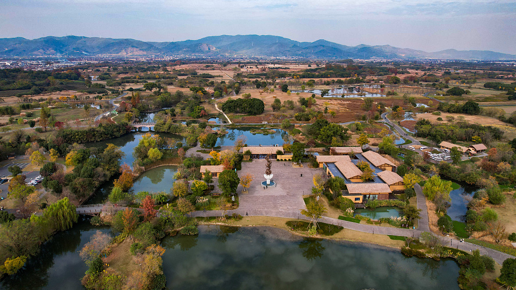A scenic view of lianzhu ancient city site