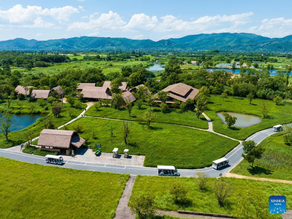 A scenic view of lianzhu ancient city site