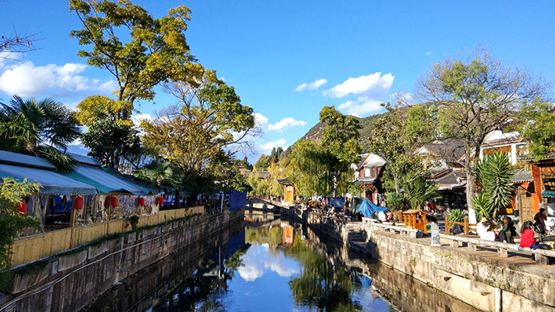 A scenic view of lijiang old town