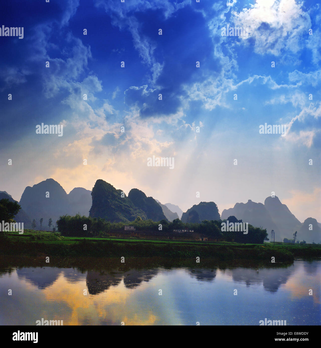 A scenic view of lin'an city site