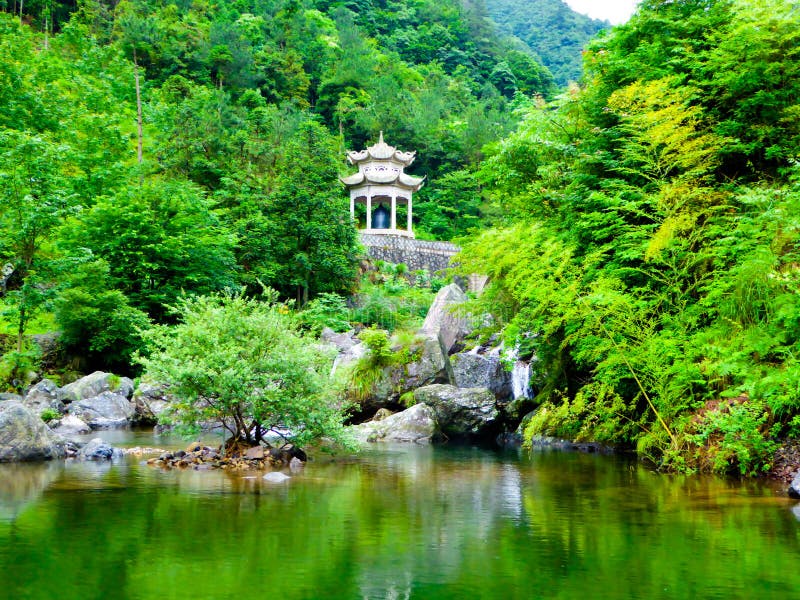A scenic view of lin'an city site