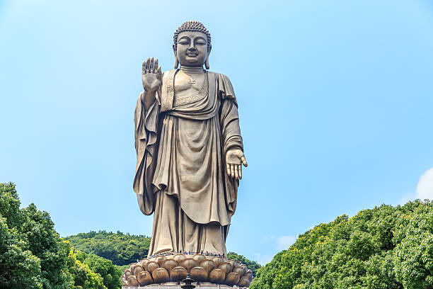 A scenic view of ling shan grand buddha