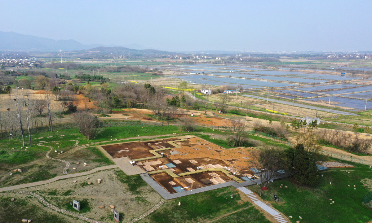 A scenic view of lingjiatan site