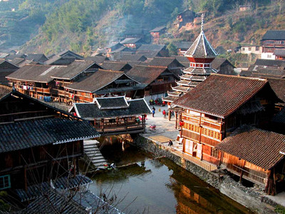 A scenic view of liping dong villages