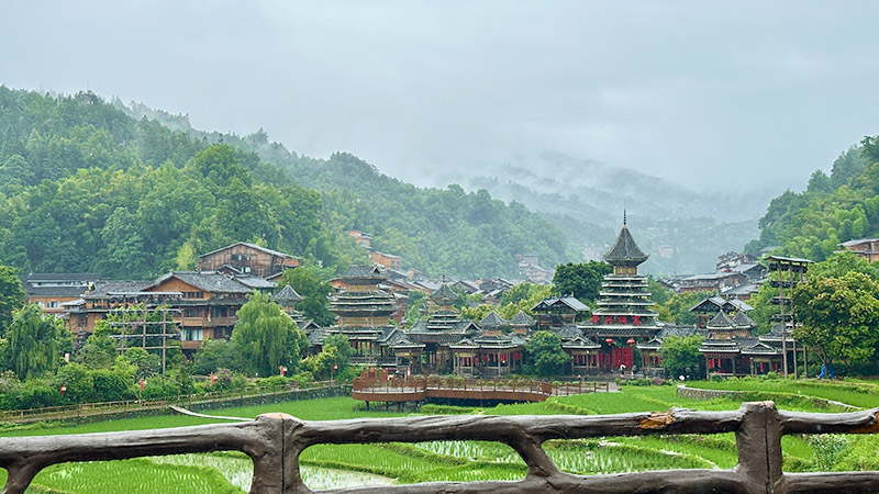 A scenic view of liping dong villages