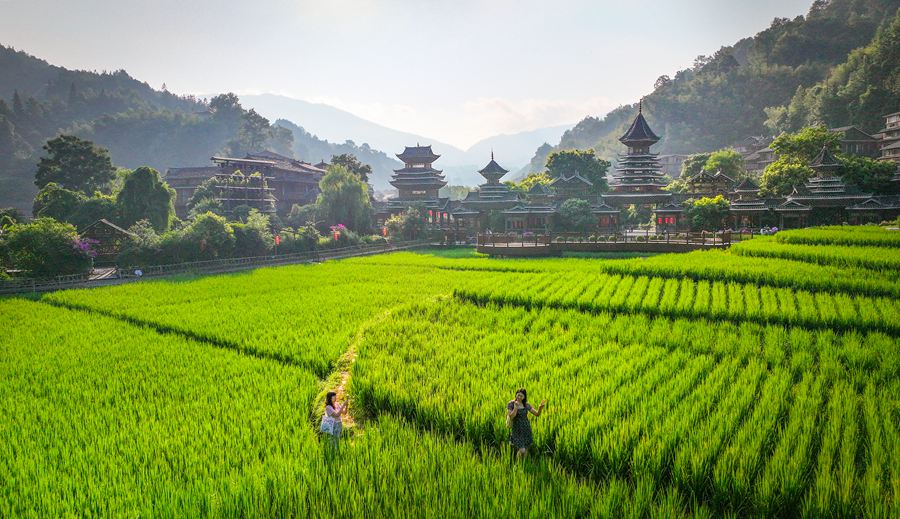 A scenic view of liping dong villages