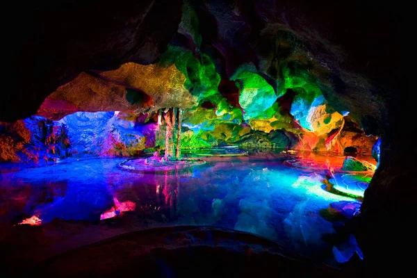 A scenic view of liuzhou lotus cave