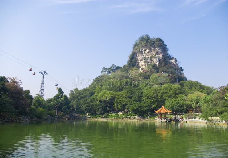 A scenic view of liuzhou yufeng mountain