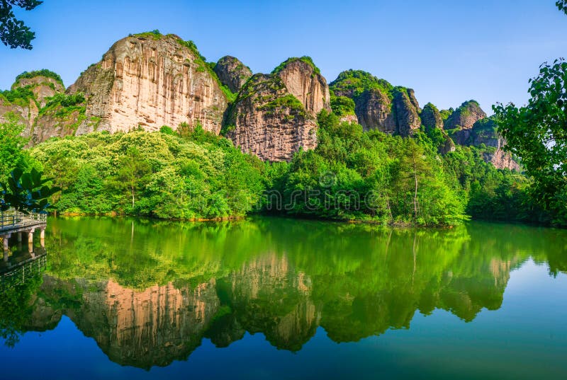 A scenic view of Longhu Mountain
