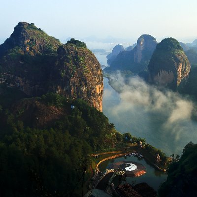 A scenic view of Longhu Mountain