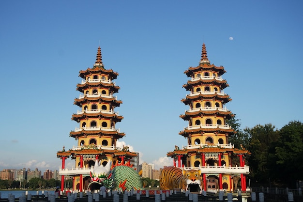 A scenic view of Longhu Pagoda