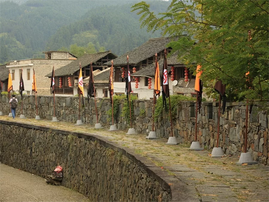 A scenic view of longli ancient city