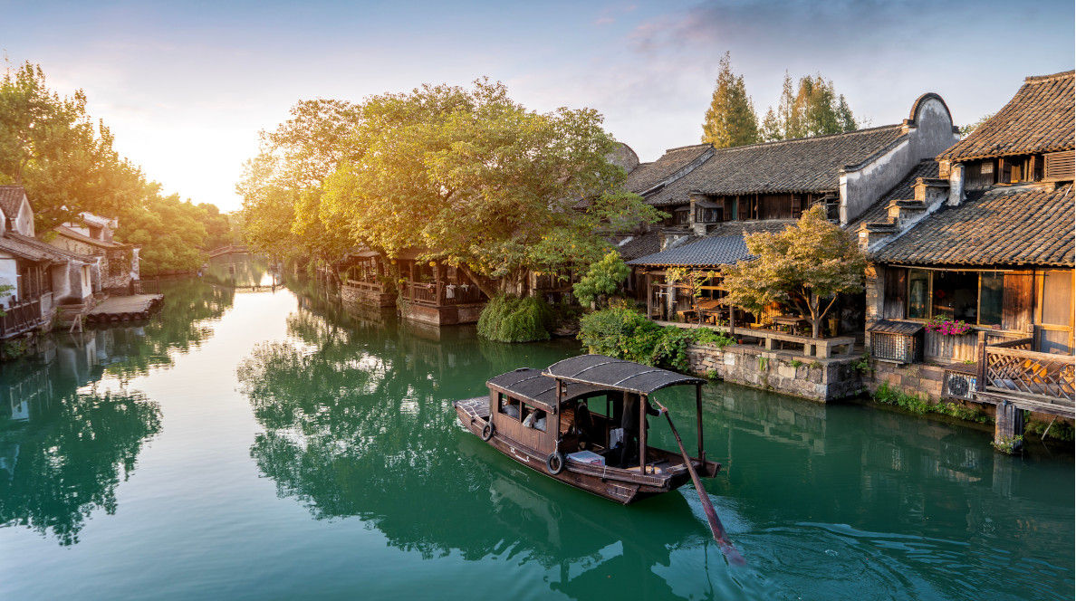 A scenic view of longli ancient city
