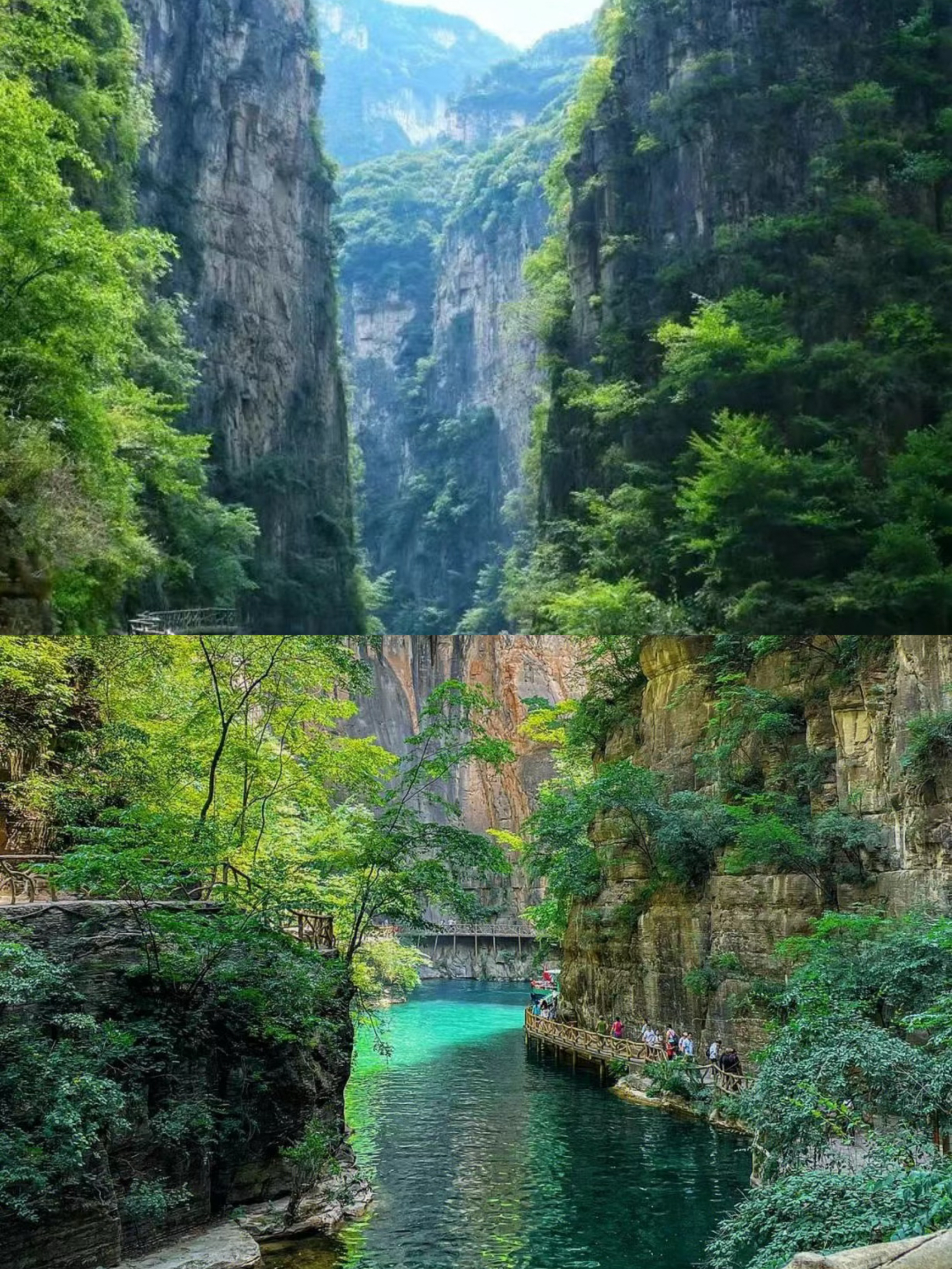 A scenic view of Longmen Si Zhuozhang
