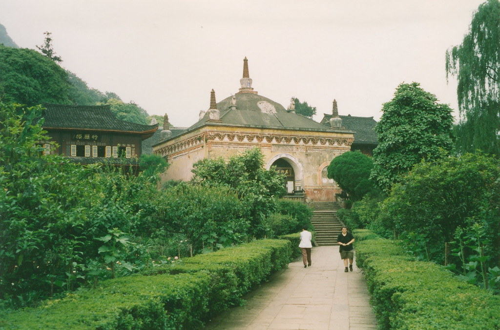 A scenic view of longnan wannian temple