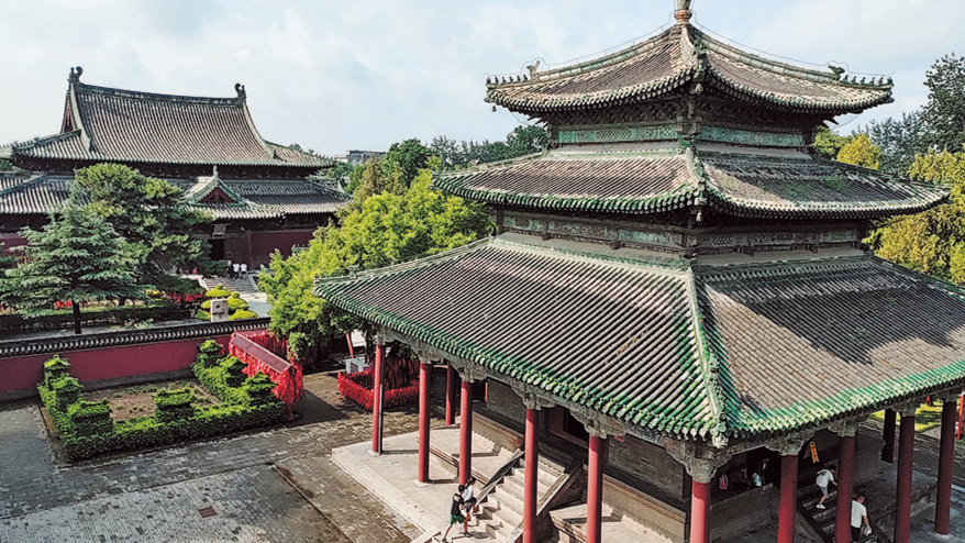 A scenic view of Longxing Temple Heritage