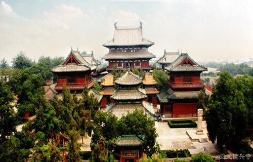 A scenic view of Longxing Temple Heritage