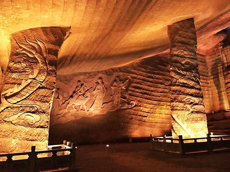 A scenic view of longyou grottoes