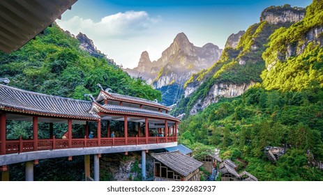 A scenic view of louguantai_forest_park