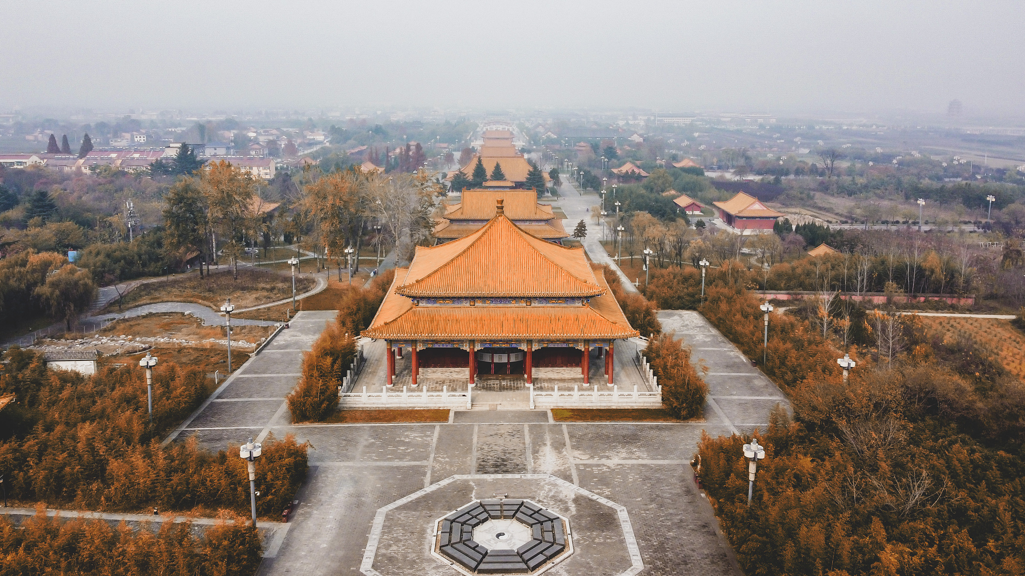 A scenic view of louguantai_forest_park